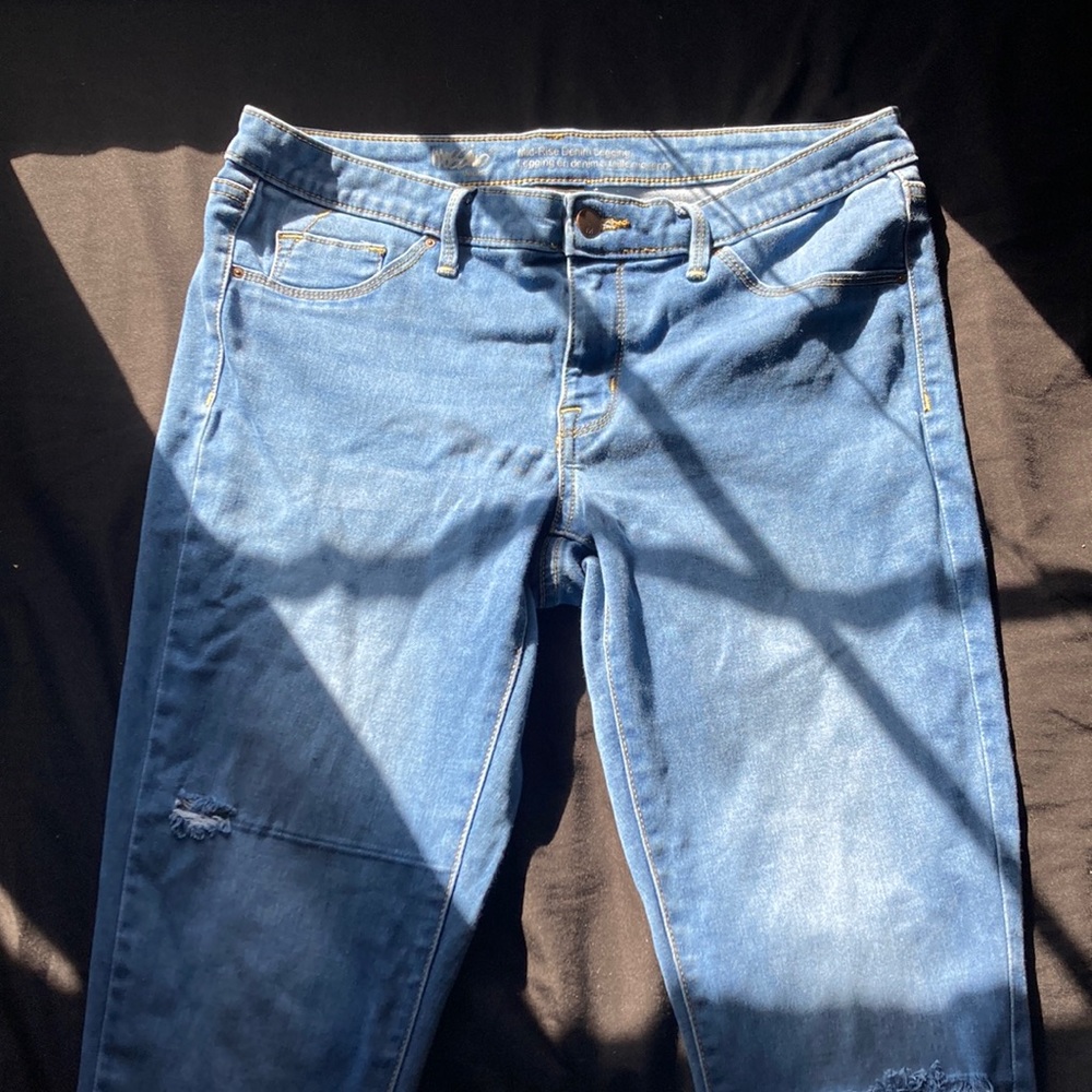Mid-rise Denim leggings, blue jeans